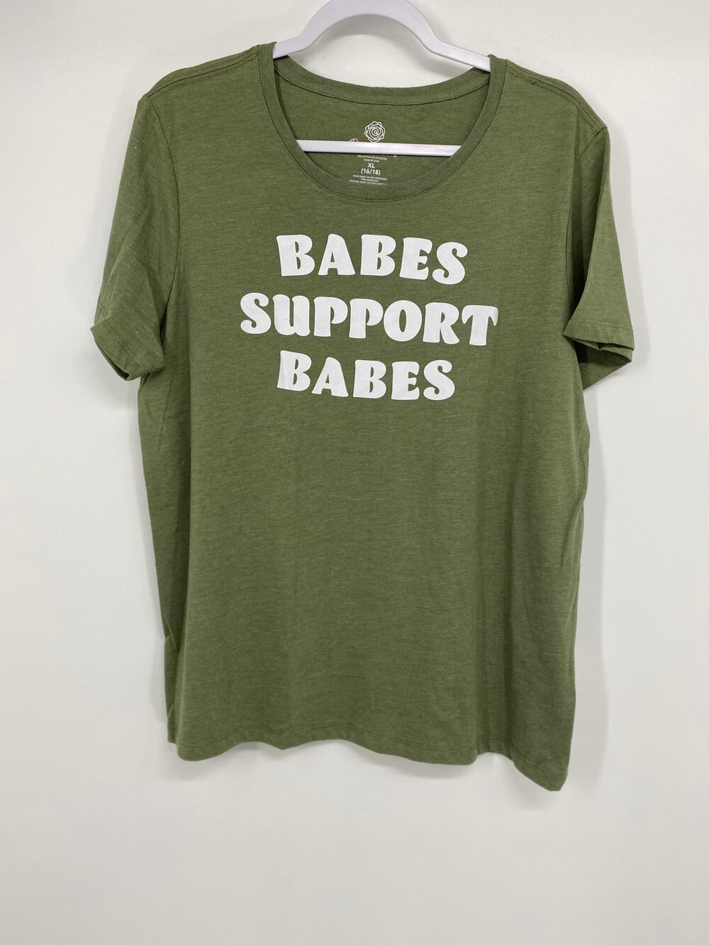 Positivi Tees Womens Short Sleeve Tshirt Tee Babes Support Babes NEW Size: XL